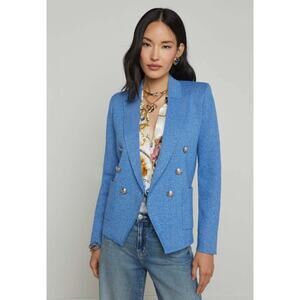 L'Agence Kenzie Double Breasted Blue Blazer size S small